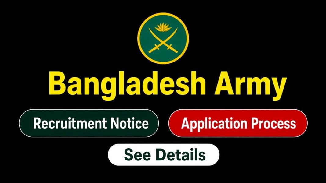 Bangladesh Army Job Circular 2026: Soldier Application Deadline September 30 Bangladesh Army Job Circular 2026 for Technical Trade-1 soldier recruitment