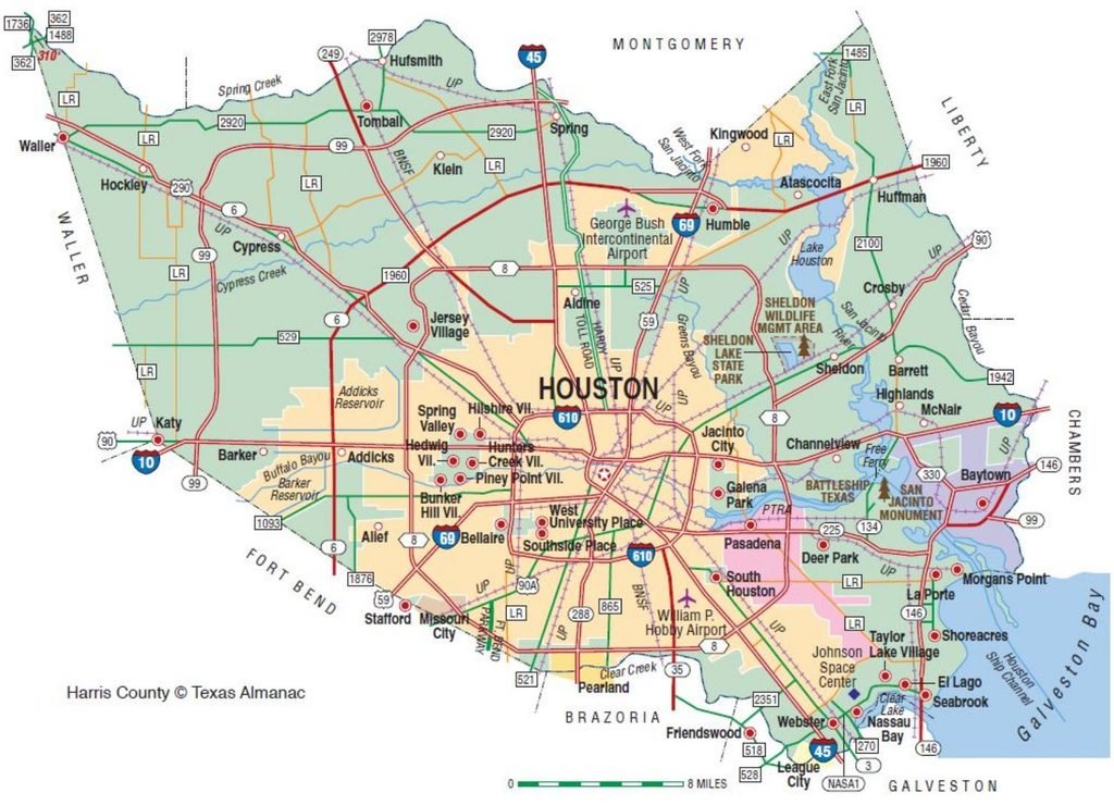 Houston, Texas geography and waterways