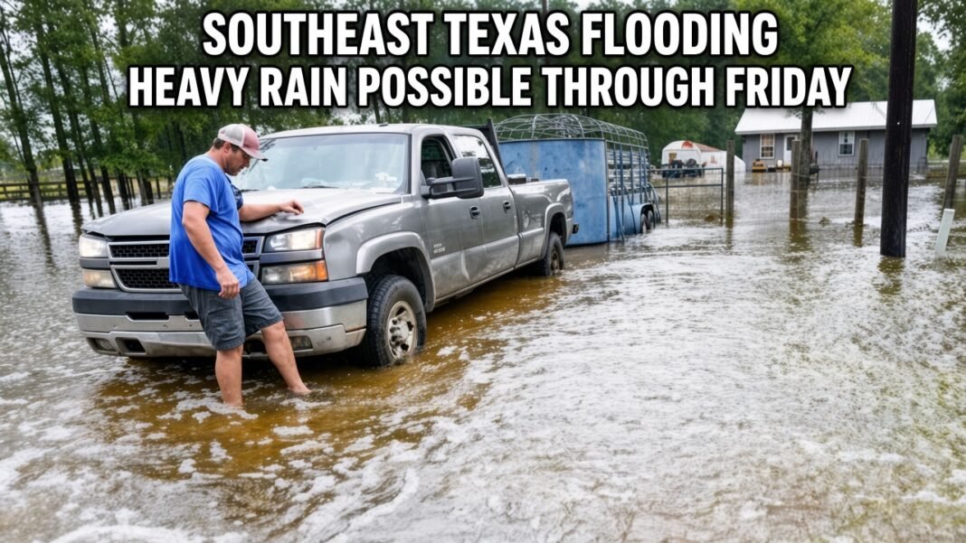 Southeast Texas Flooding Southeast Texas flooding risk from heavy rain