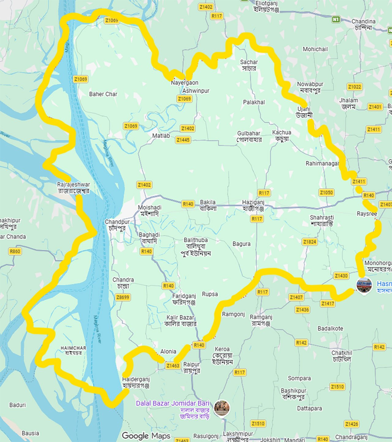 Chandpur Map Chandpur Map